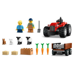 Lego City Red Farm Tractor with Trailer & Sheep 60461